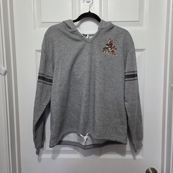 NHL Tops - NHL Arizona Coyotes Women Heather Gray Hoodie Pullover Sweatshirt Size Medium